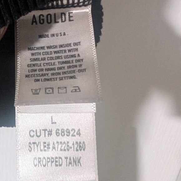 AGOLDE | Cropped Poppy Tank In Black - Picture 8 of 12